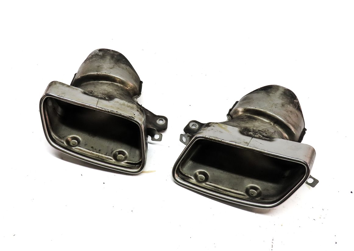 2012 MERCEDES BENZ E350 (W212) REAR LEFT & RIGHT EXHAUST TIP SET (CHROME)