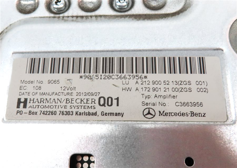 Thumbnail 5: 2013 MERCEDES E350 SEDAN (W212) RADIO STEREO SOUND SYSTEM AMPLIFIER AMP