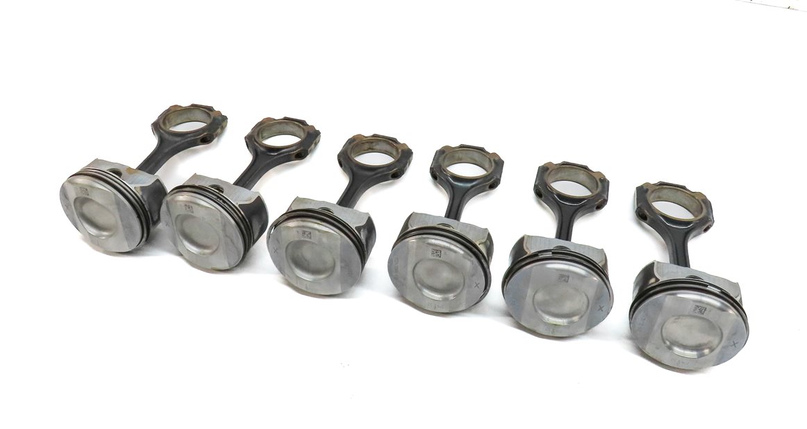 Thumbnail 1: 12-18 MERCEDES C E GLE GLK ML SLK (W212 W204 X204 W166 R172) 3.5L PISTON SET-6
