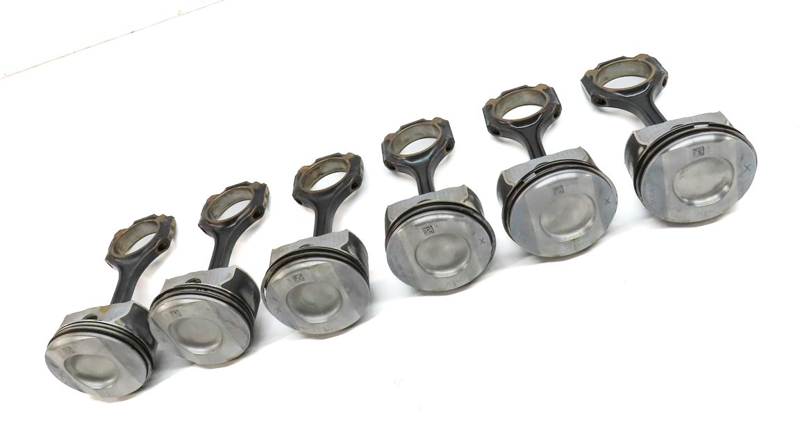 Thumbnail 4: 12-18 MERCEDES C E GLE GLK ML SLK (W212 W204 X204 W166 R172) 3.5L PISTON SET-6