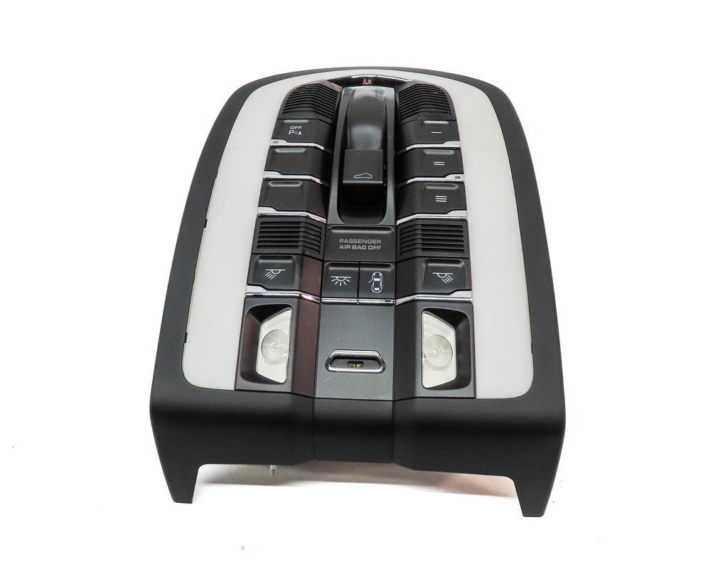 Thumbnail 2: 2011 PORSCHE CAYENNE HYBRID (958) FRONT CENTER ROOF PRIMARY DOME LIGHT (BLACK)