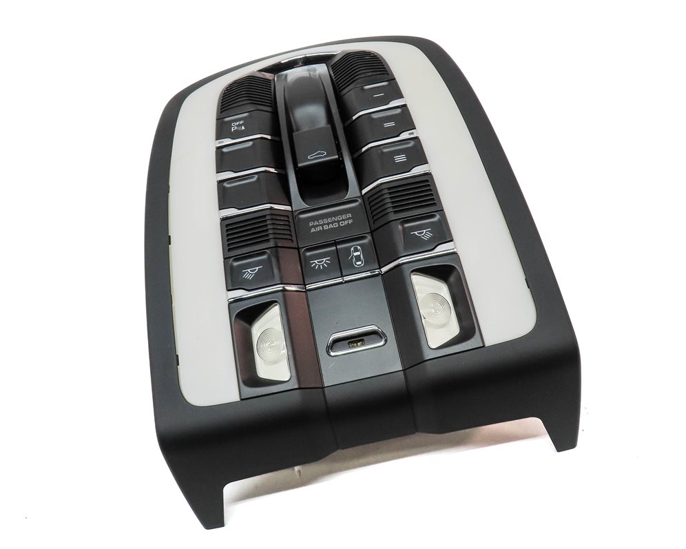 Thumbnail 3: 2011 PORSCHE CAYENNE HYBRID (958) FRONT CENTER ROOF PRIMARY DOME LIGHT (BLACK)