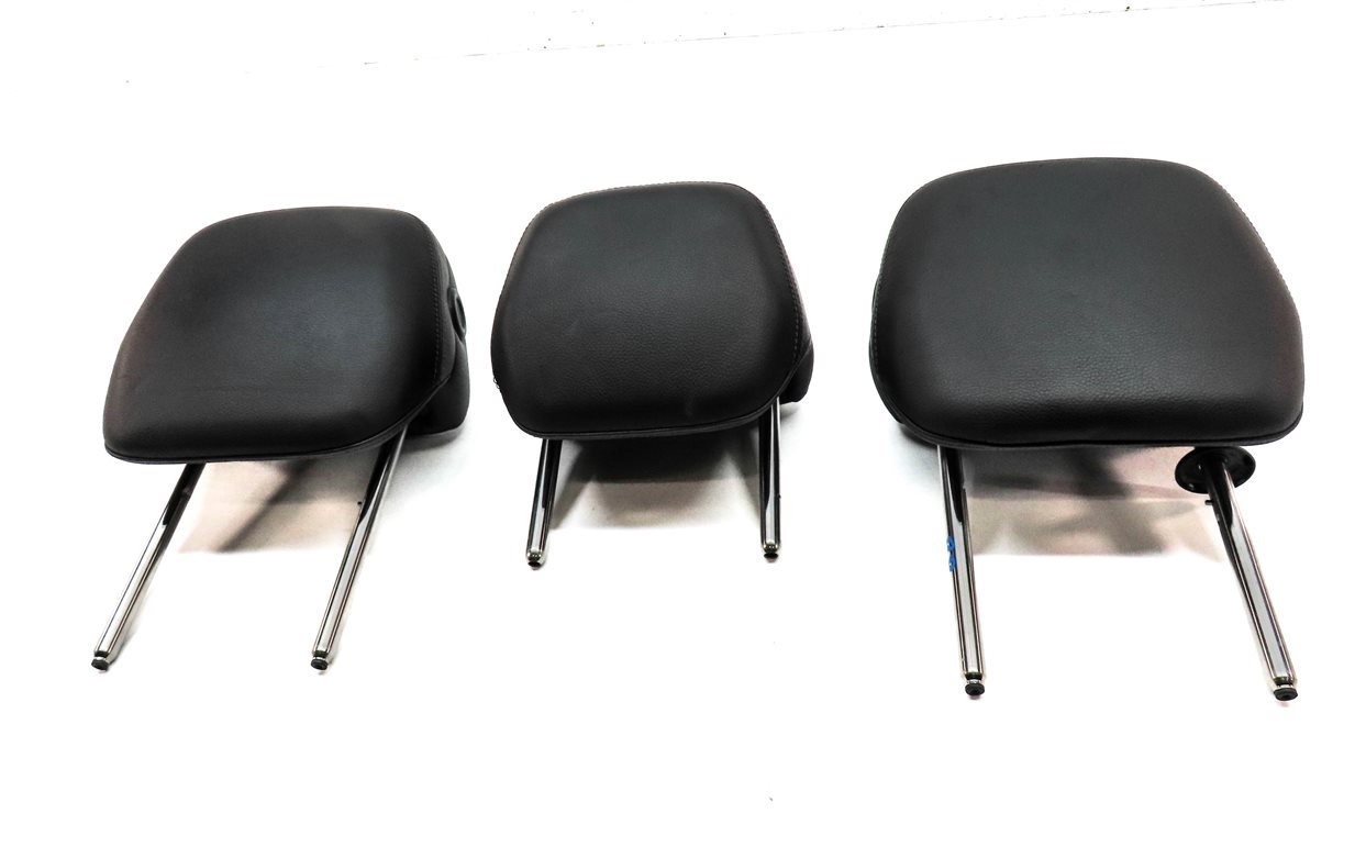 Thumbnail 2: 11-18 PORSCHE CAYENNE (958) REAR LEFT RIGHT & CENTER SEAT HEADREST SET 3 (Black)