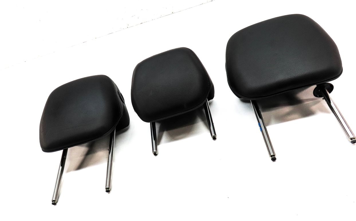 Thumbnail 3: 11-18 PORSCHE CAYENNE (958) REAR LEFT RIGHT & CENTER SEAT HEADREST SET 3 (Black)