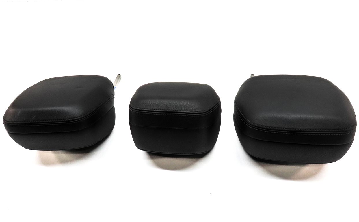 Thumbnail 4: 11-18 PORSCHE CAYENNE (958) REAR LEFT RIGHT & CENTER SEAT HEADREST SET 3 (Black)