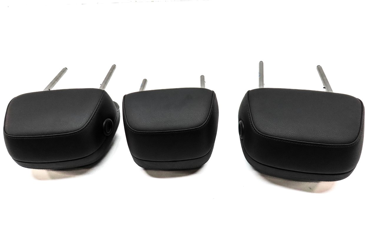 Thumbnail 5: 11-18 PORSCHE CAYENNE (958) REAR LEFT RIGHT & CENTER SEAT HEADREST SET 3 (Black)
