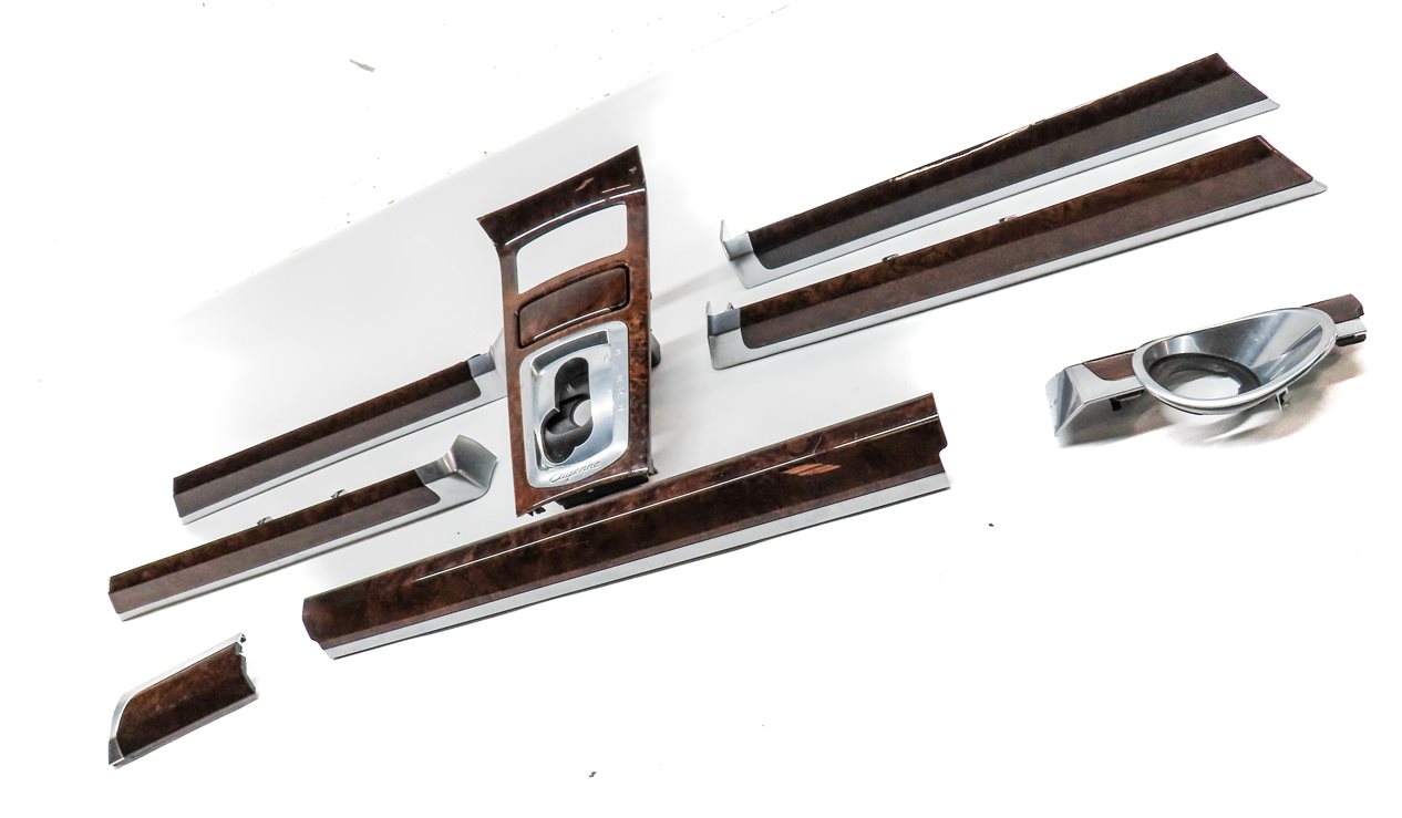 Thumbnail 3: 2011 PORSCHE CAYENNE HYBRID 958 FRONT REAR DOOR DASH CONSOLE TRIM SET (Walnut)