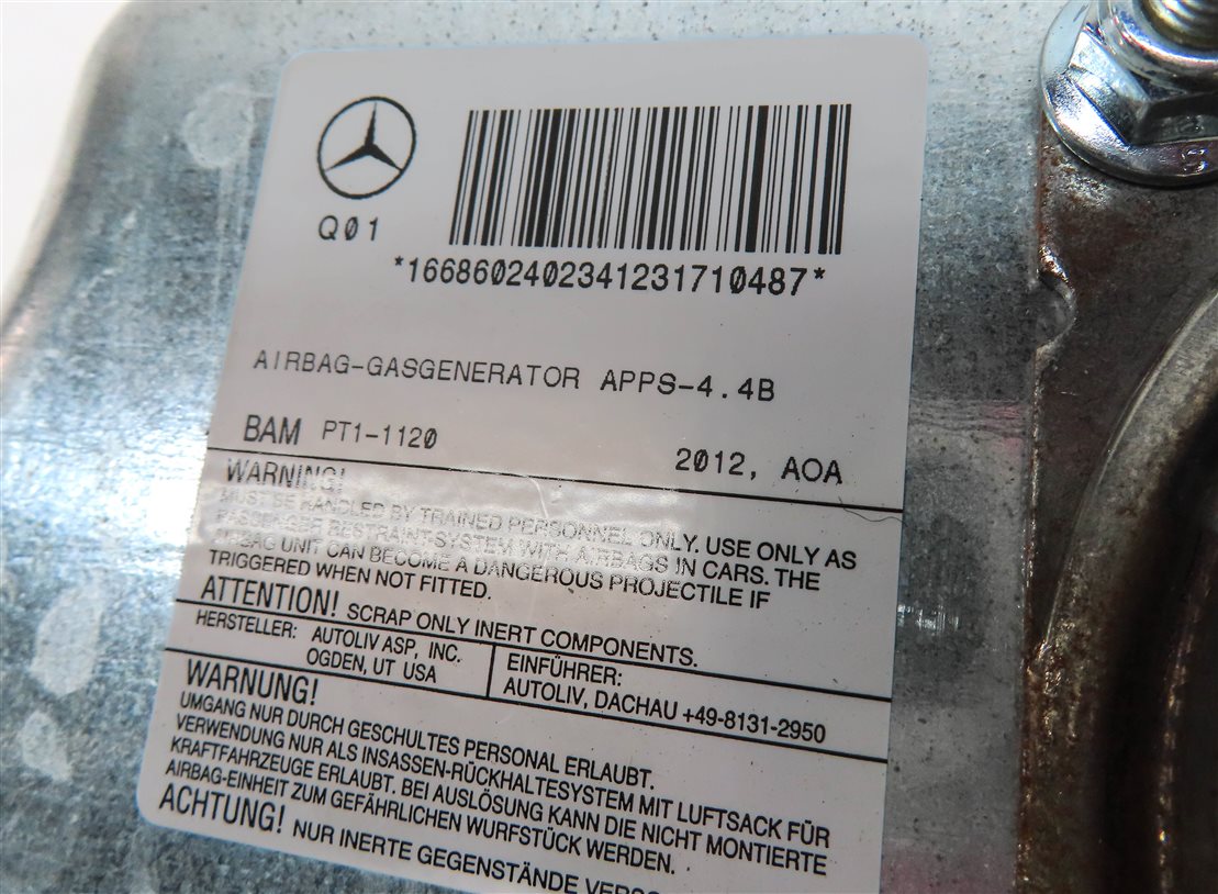 Thumbnail 6: 12-19 MERCEDES GL350 GL450 GL550 ML350 ML550 (W166 X166) PASSENGER DASH AIRBAG