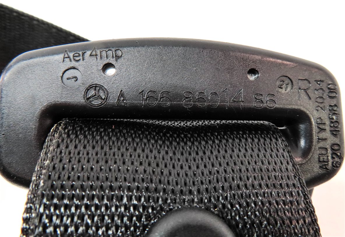 Thumbnail 5: 2013 MERCEDES GL350 X166 REAR RIGHT 2ND ROW SEAT BELT SEATBELT RETRACTOR (Black)