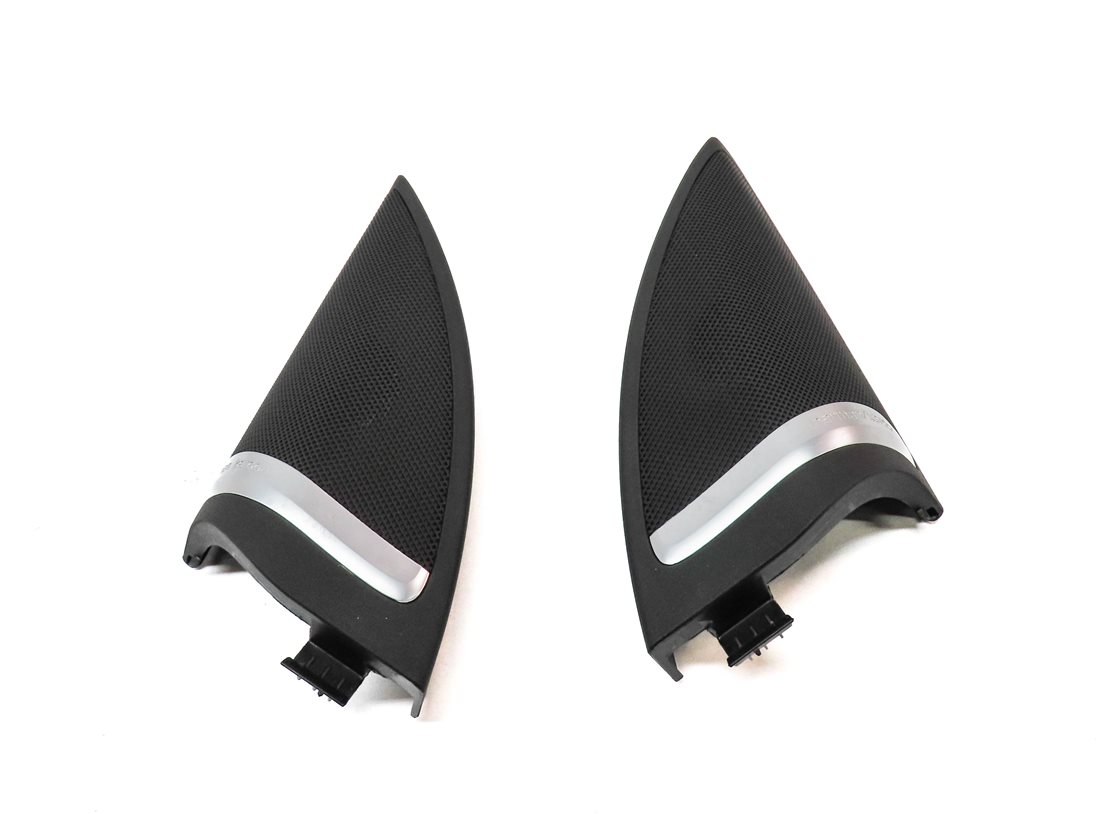 Thumbnail 2: 2013 MERCEDES GL350 (X166) FRONT DOOR HARMAN KARDON SPEAKER COVER SET 2 (BLACK)