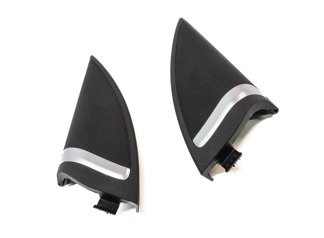 Thumbnail 3: 2013 MERCEDES GL350 (X166) FRONT DOOR HARMAN KARDON SPEAKER COVER SET 2 (BLACK)