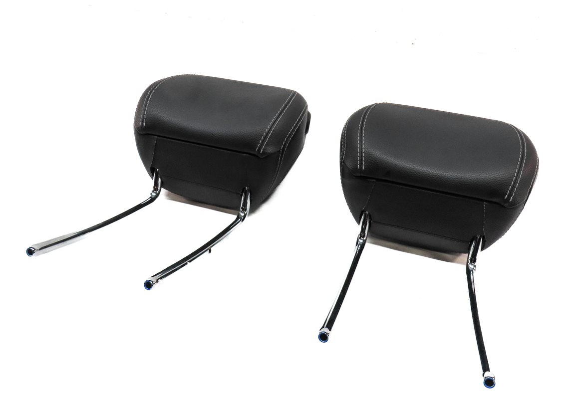 12-13 MERCEDES GL ML (W166 X166) FRONT LEFT & RIGHT SEAT HEADREST SET 2 (BLACK)
