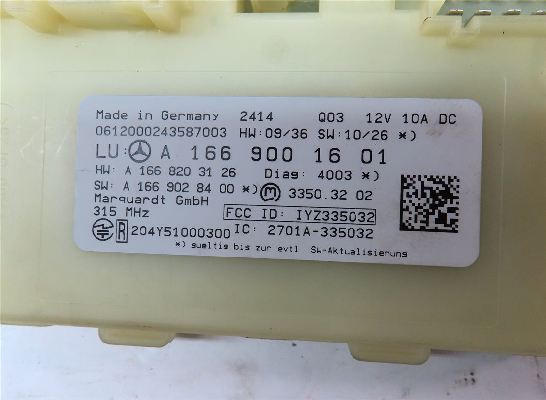 Thumbnail 4: 12-16 MERCEDES GL350 GL450 GL550 ML350 ML550 (W166 X166) KEYLESS GO MODULE