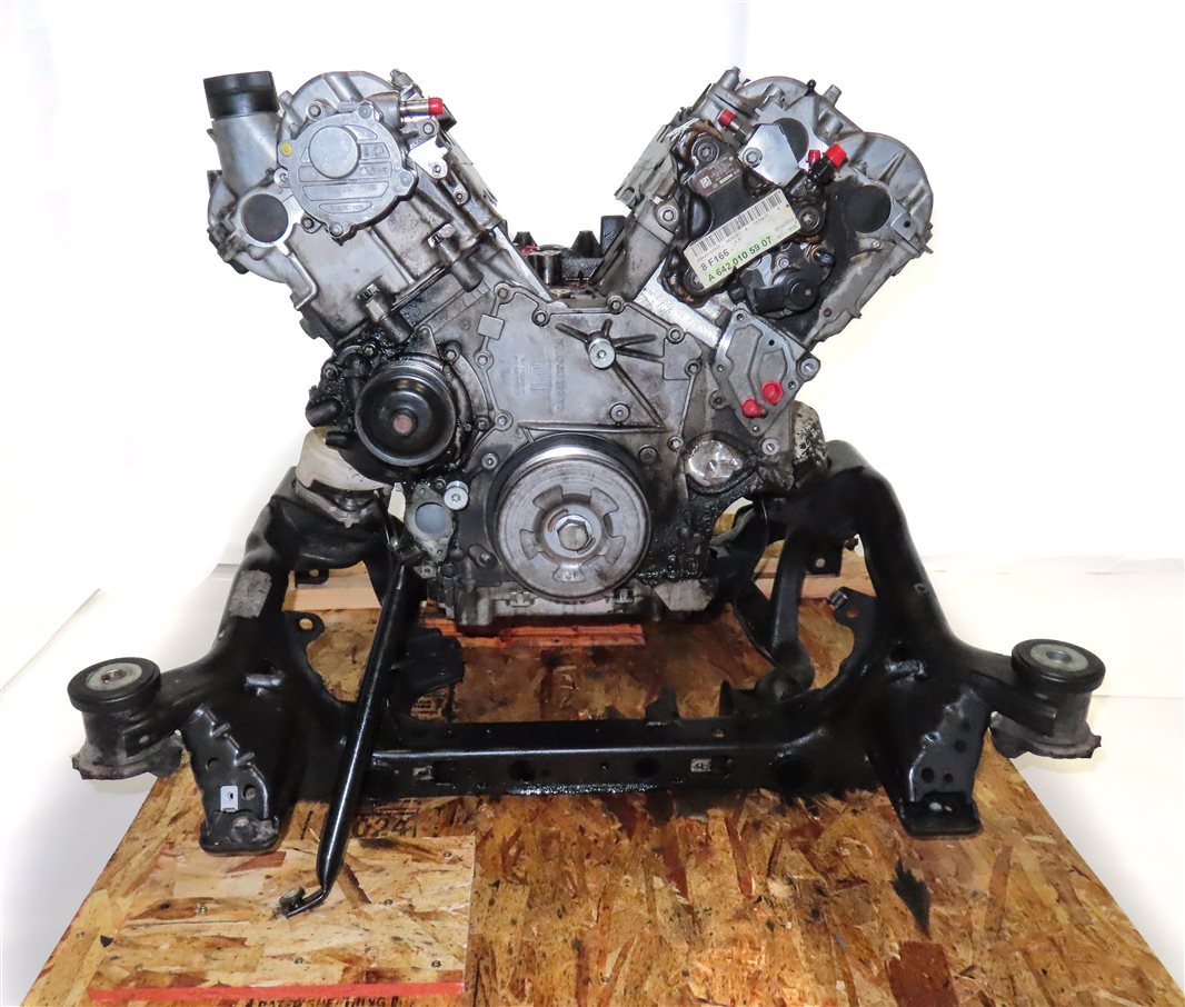 Thumbnail 3: 13-16 MERCEDES GL350 (X166) 3.0L DIESEL OM642 LONG BLOCK ENGINE ASSEMBLY (114k)