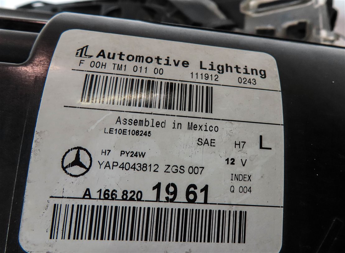 Thumbnail 7: 2013-2016 MERCEDES GL350 GL450 GL550 (X166) LEFT HALOGEN HEADLIGHT LIGHT LAMP