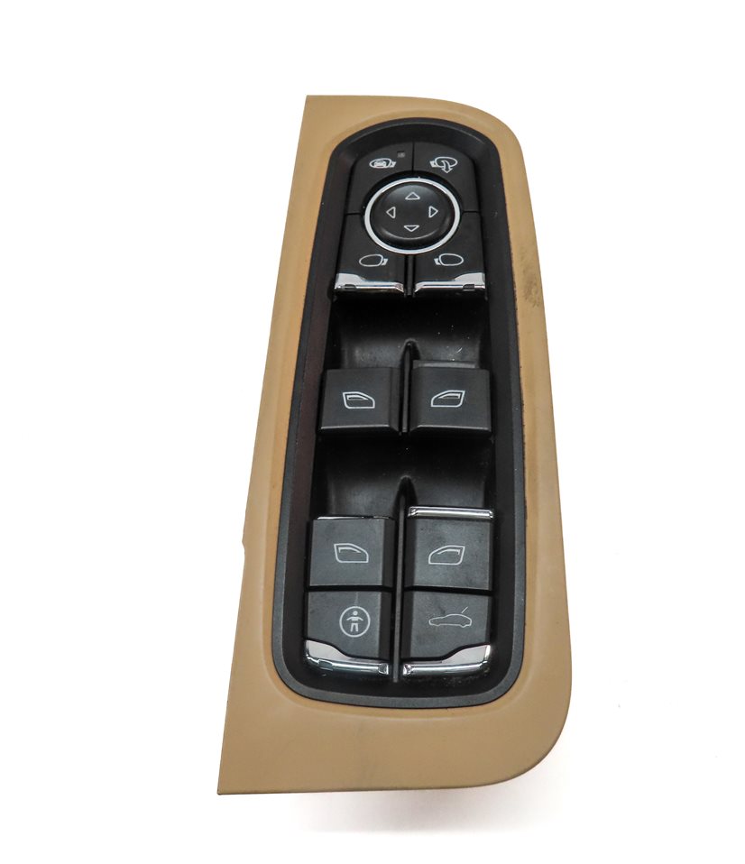 Thumbnail 2: 11-14 PORSCHE CAYENNE (958) DRIVER MASTER WINDOW SWITCH w/ BLIND SPOT (Beige)