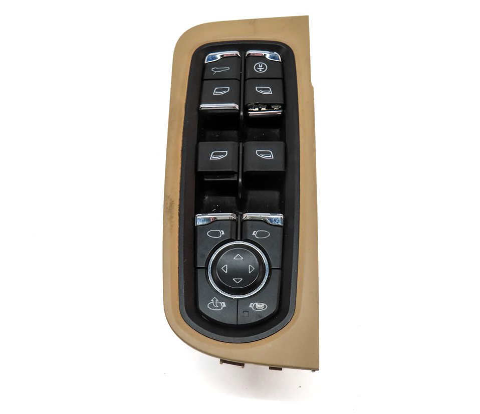 Thumbnail 4: 11-14 PORSCHE CAYENNE (958) DRIVER MASTER WINDOW SWITCH w/ BLIND SPOT (Beige)