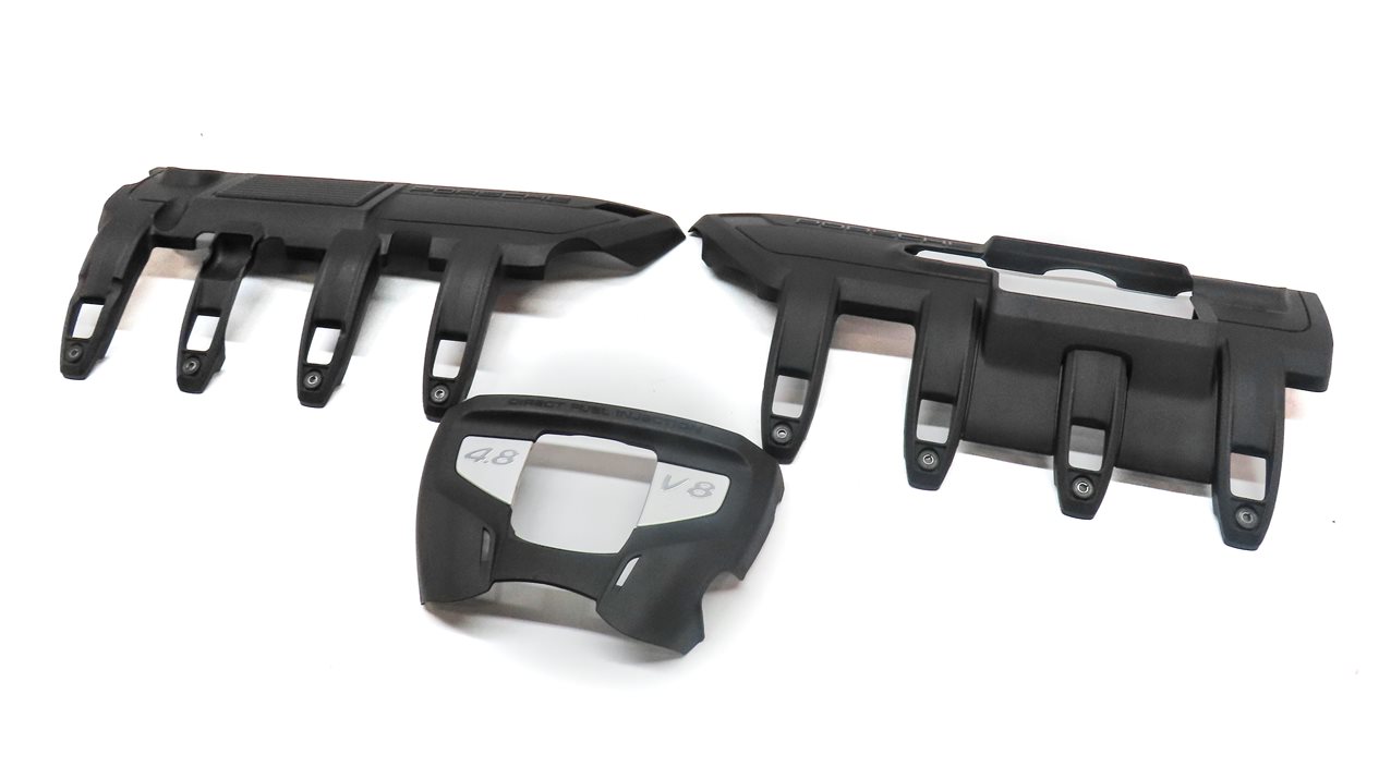 2011-2018 PORSCHE CAYENNE PANAMERA (958 970) 4.8L TURBO ENGINE COVER TRIM SET 2