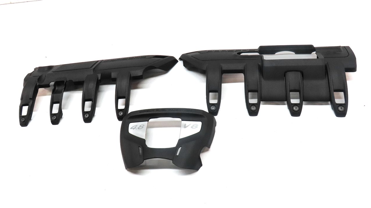 Thumbnail 2: 2011-2018 PORSCHE CAYENNE PANAMERA (958 970) 4.8L TURBO ENGINE COVER TRIM SET 2