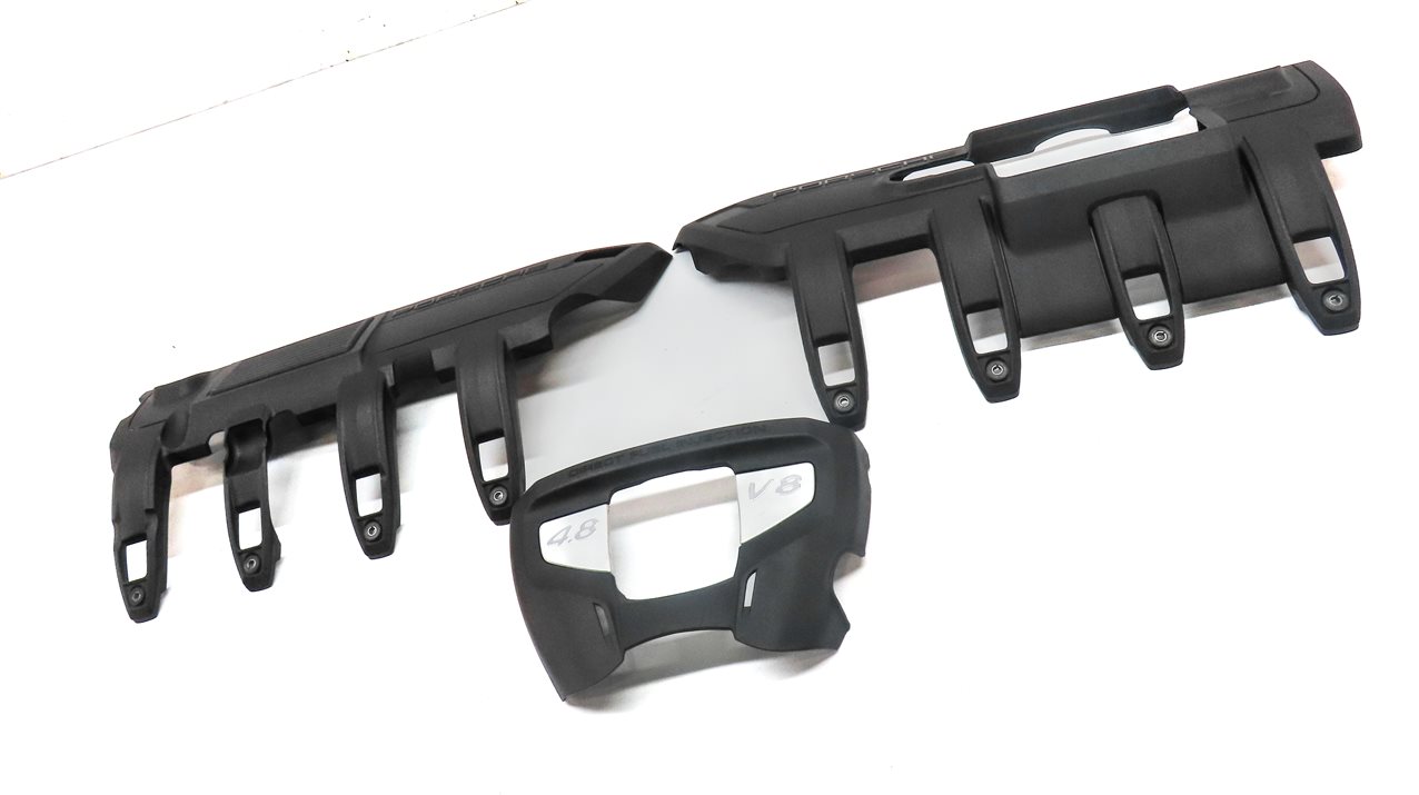 Thumbnail 3: 2011-2018 PORSCHE CAYENNE PANAMERA (958 970) 4.8L TURBO ENGINE COVER TRIM SET 2