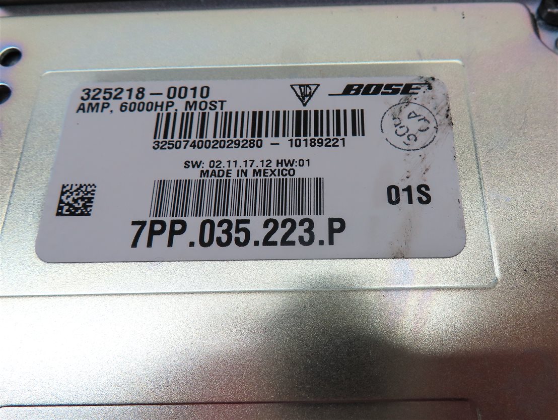 Thumbnail 5: 2011-2016 PORSCHE 911 MACAN CAYENNE (991 958 95B) BOSE AUDIO AMP AMPLIFIER