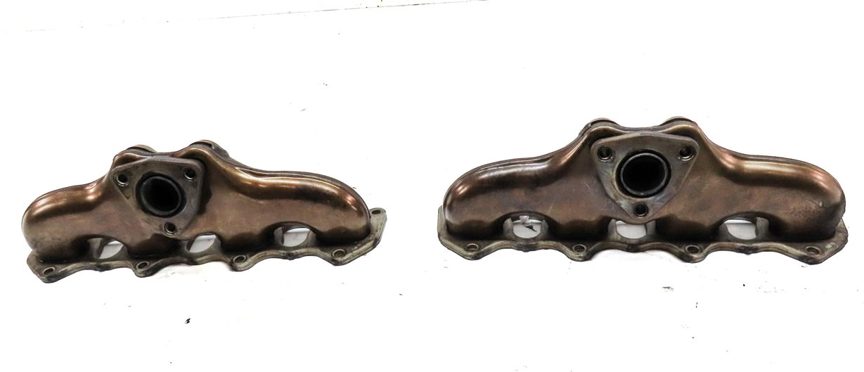 Thumbnail 2: 08-18 PORSCHE CAYENNE (958) 4.8L TURBO ENGINE LEFT & RIGHT EXHAUST MANIFOLD SET