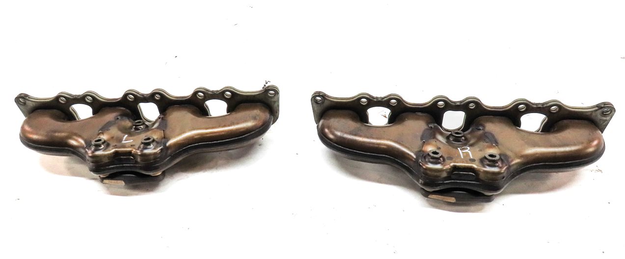 Thumbnail 4: 08-18 PORSCHE CAYENNE (958) 4.8L TURBO ENGINE LEFT & RIGHT EXHAUST MANIFOLD SET