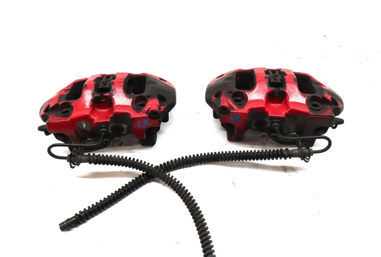 Thumbnail 11: 11-18 PORSCHE CAYENNE (958) TURBO FRONT & REAR BREMBO BRAKE CALIPER SET 4 (RED)