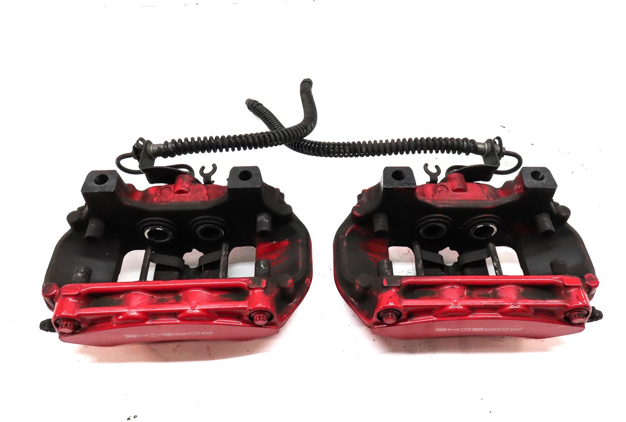 Thumbnail 12: 11-18 PORSCHE CAYENNE (958) TURBO FRONT & REAR BREMBO BRAKE CALIPER SET 4 (RED)