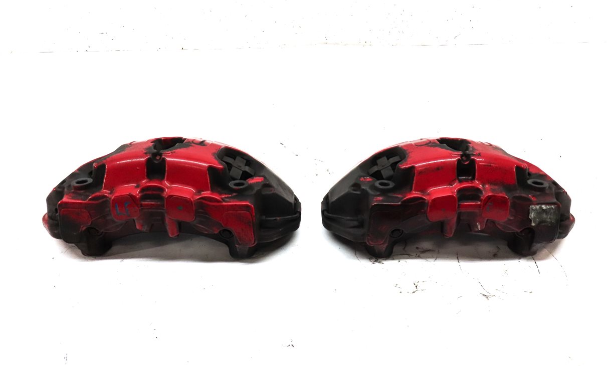Thumbnail 5: 11-18 PORSCHE CAYENNE (958) TURBO FRONT & REAR BREMBO BRAKE CALIPER SET 4 (RED)