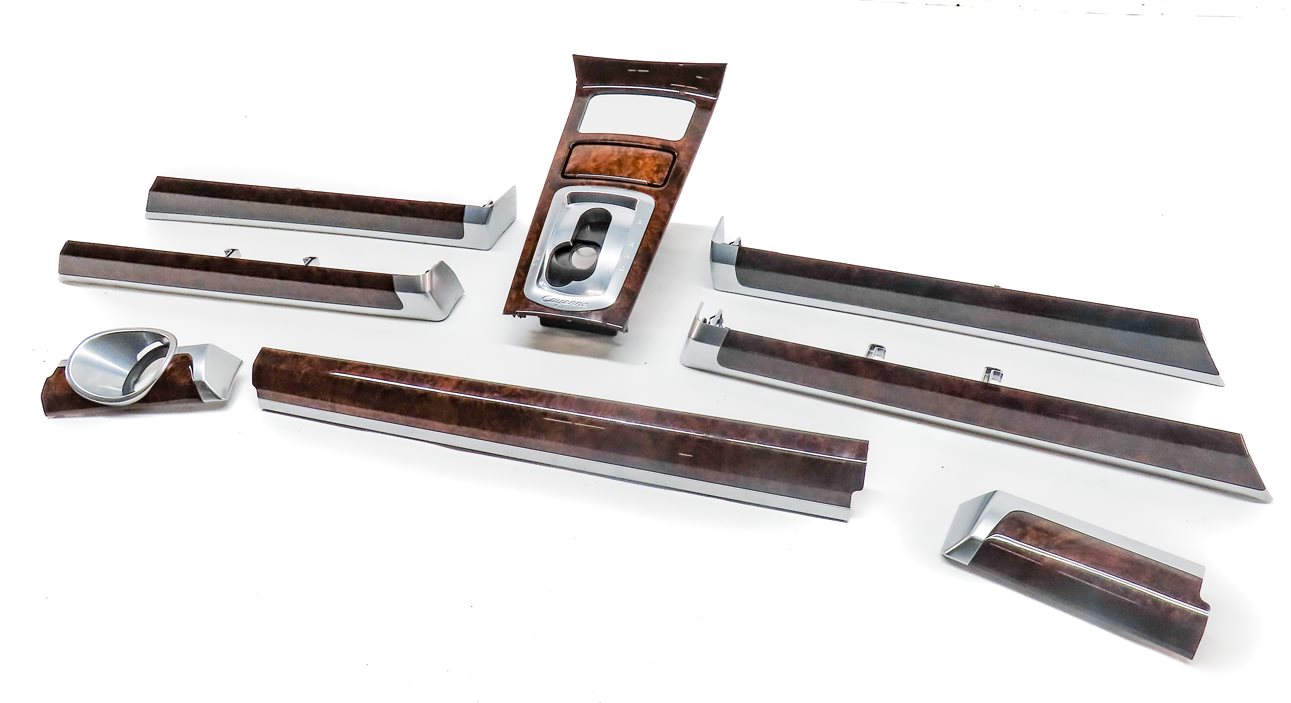 2011 PORSCHE CAYENNE (958) FRONT REAR DOOR DASH CONSOLE TRIM SET (Walnut)