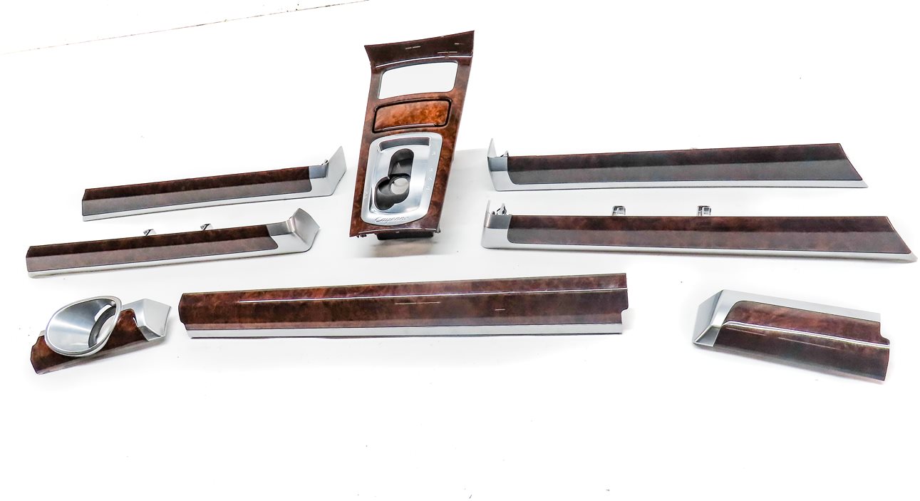 Thumbnail 2: 2011 PORSCHE CAYENNE (958) FRONT REAR DOOR DASH CONSOLE TRIM SET (Walnut)