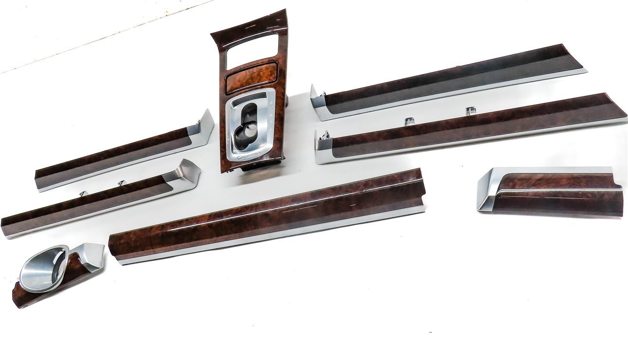 Thumbnail 4: 2011 PORSCHE CAYENNE (958) FRONT REAR DOOR DASH CONSOLE TRIM SET (Walnut)