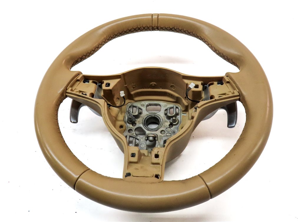Thumbnail 2: 10-16 PORSCHE CAYENNE PANAMERA (958 970) 3-SPOKE STEERING WHEEL & PADDLE (Beige)