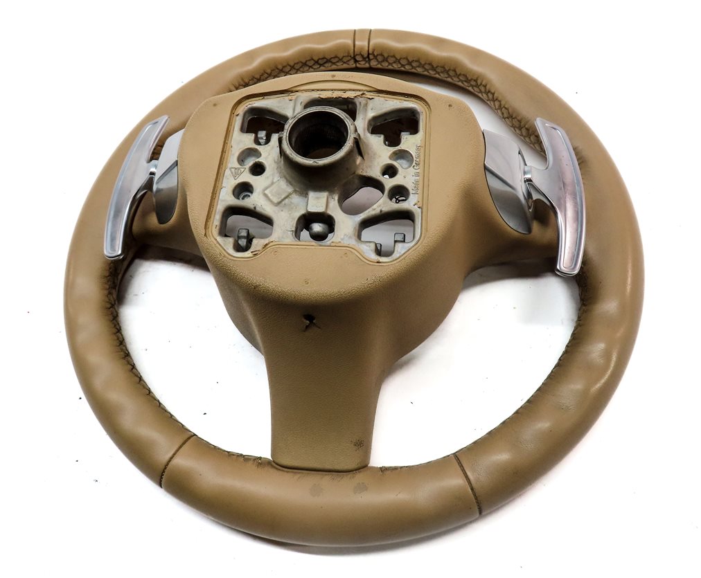 Thumbnail 5: 10-16 PORSCHE CAYENNE PANAMERA (958 970) 3-SPOKE STEERING WHEEL & PADDLE (Beige)