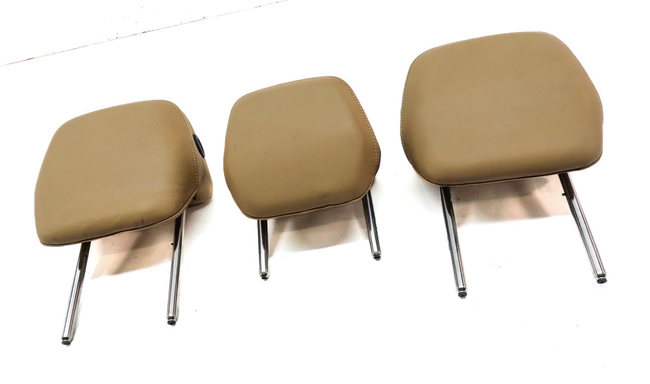Thumbnail 3: 11-18 PORSCHE CAYENNE (958) REAR LEFT RIGHT & CNETER SEAT HEADREST SET 3 (Beige)