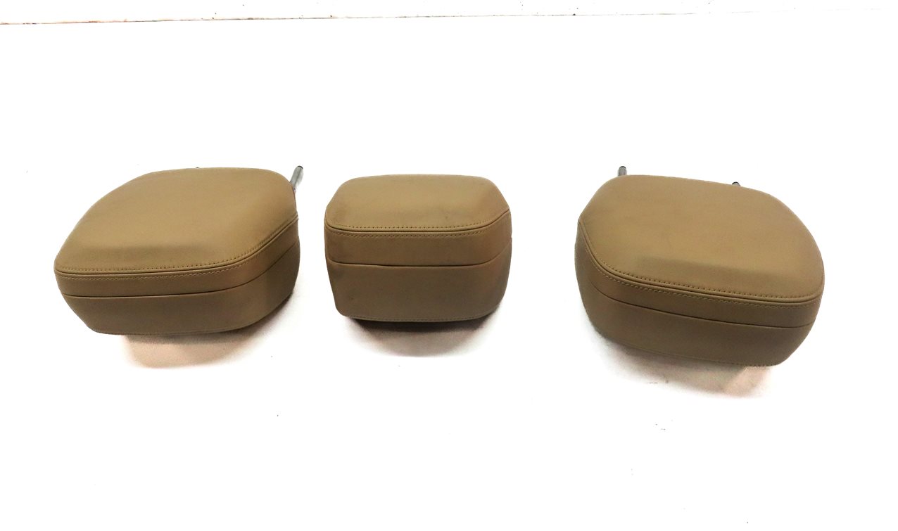 Thumbnail 4: 11-18 PORSCHE CAYENNE (958) REAR LEFT RIGHT & CNETER SEAT HEADREST SET 3 (Beige)