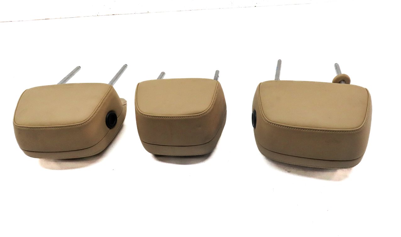 Thumbnail 5: 11-18 PORSCHE CAYENNE (958) REAR LEFT RIGHT & CNETER SEAT HEADREST SET 3 (Beige)