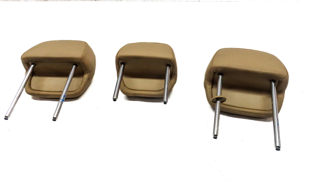 Thumbnail 6: 11-18 PORSCHE CAYENNE (958) REAR LEFT RIGHT & CNETER SEAT HEADREST SET 3 (Beige)