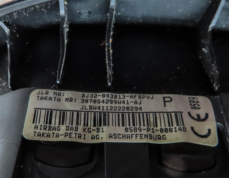 Thumbnail 6: 2012-2013 RANGE ROVER EVOQUE (L538) LEFT DRIVER STEERING WHEEL AIRBAG AIR BAG