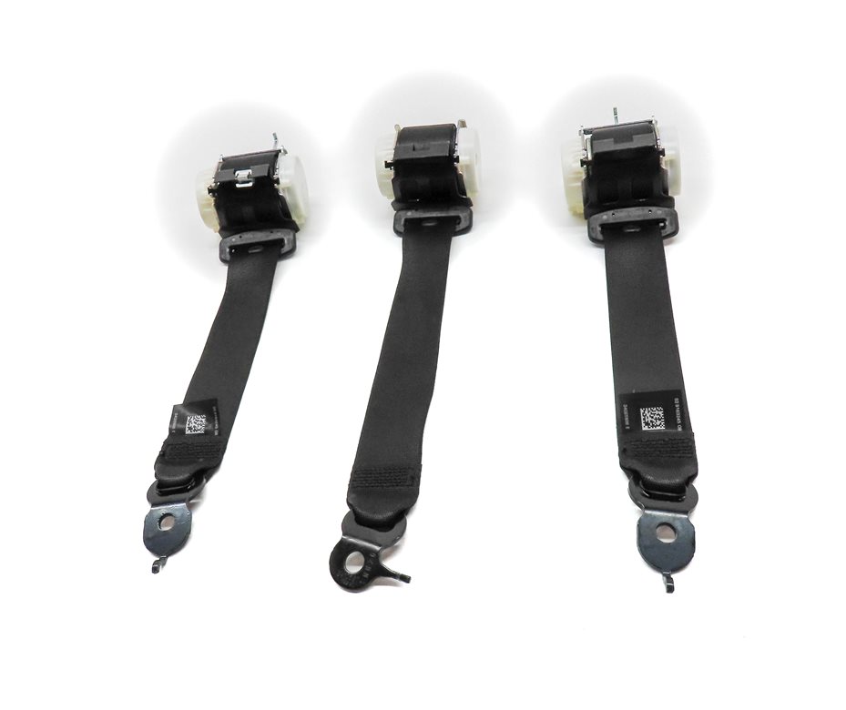 Thumbnail 2: 2013 BMW 750LI (F01) REAR LEFT RIGHT & CENTER SEATBELT RETRACTOR SET 3 (Black)