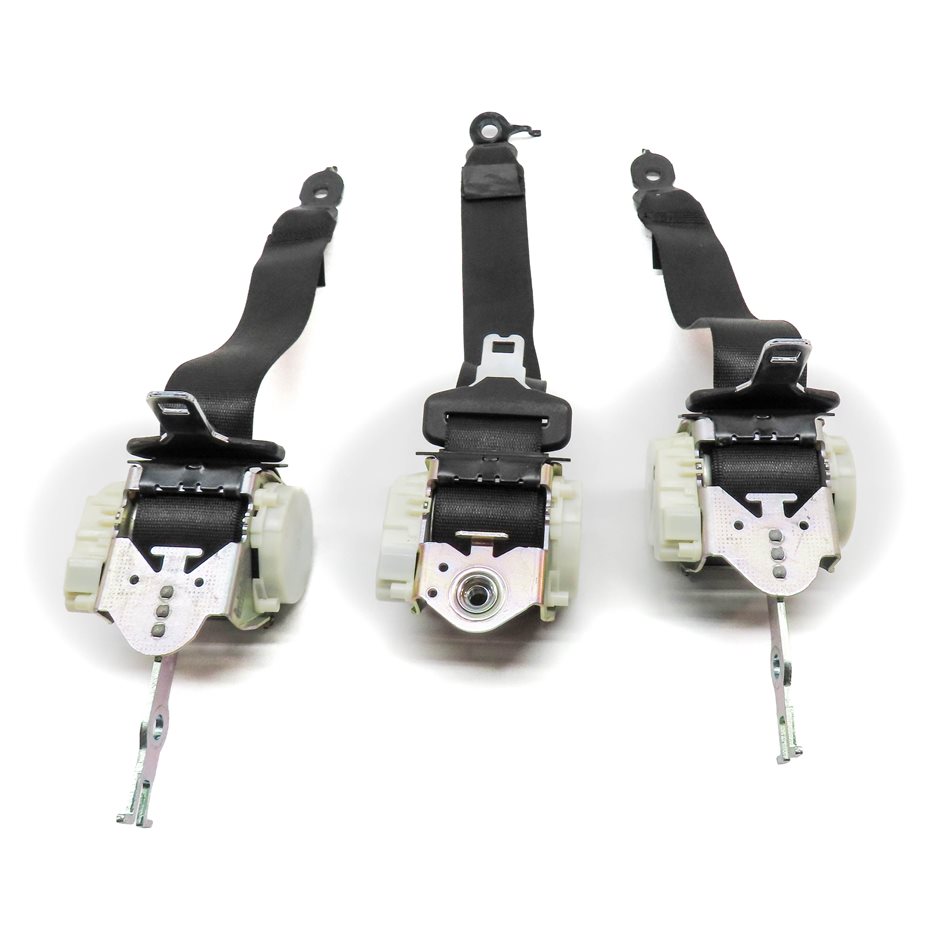 Thumbnail 4: 2013 BMW 750LI (F01) REAR LEFT RIGHT & CENTER SEATBELT RETRACTOR SET 3 (Black)
