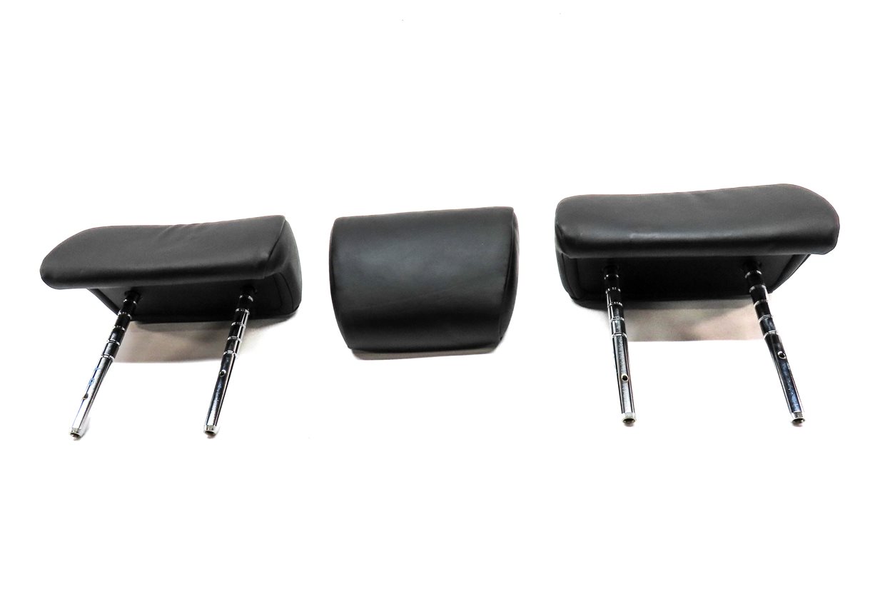 Thumbnail 2: 11-15 BMW 7 SERIES (F01) REAR LEFT RIGHT & CENTER SEAT HEADREST SET 3 (Black)