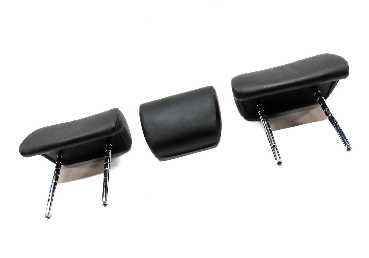Thumbnail 3: 11-15 BMW 7 SERIES (F01) REAR LEFT RIGHT & CENTER SEAT HEADREST SET 3 (Black)