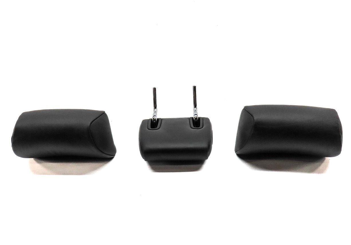 Thumbnail 5: 11-15 BMW 7 SERIES (F01) REAR LEFT RIGHT & CENTER SEAT HEADREST SET 3 (Black)