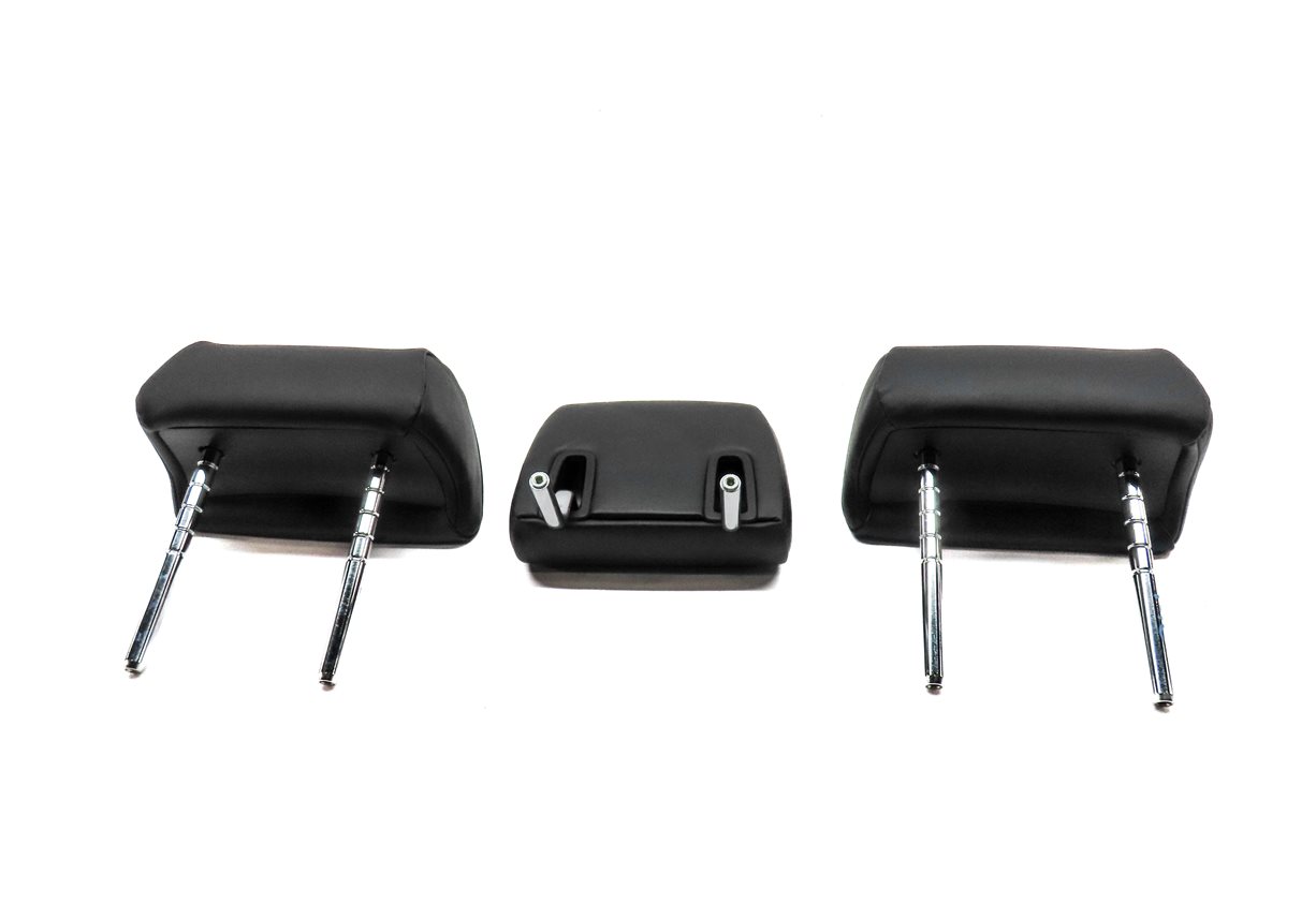 Thumbnail 6: 11-15 BMW 7 SERIES (F01) REAR LEFT RIGHT & CENTER SEAT HEADREST SET 3 (Black)
