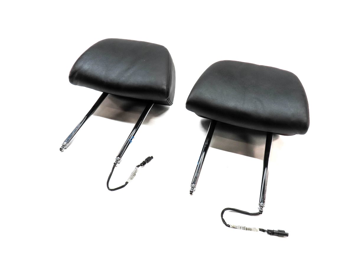 Thumbnail 1: 13-15 BMW 7 SERIES F01 FRONT LEFT DRIVER & RIGHT PASSENGER HEADREST SET2 (Black)