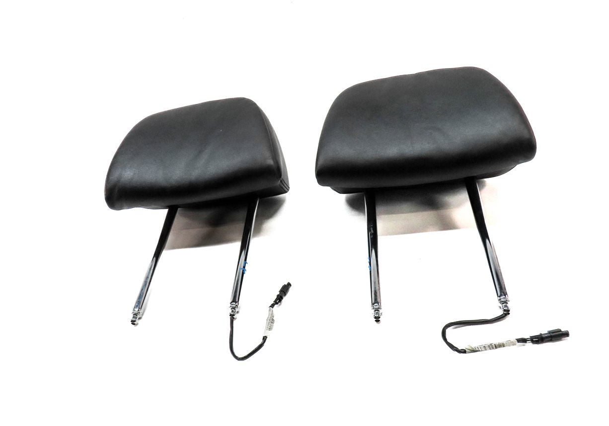 Thumbnail 2: 13-15 BMW 7 SERIES F01 FRONT LEFT DRIVER & RIGHT PASSENGER HEADREST SET2 (Black)