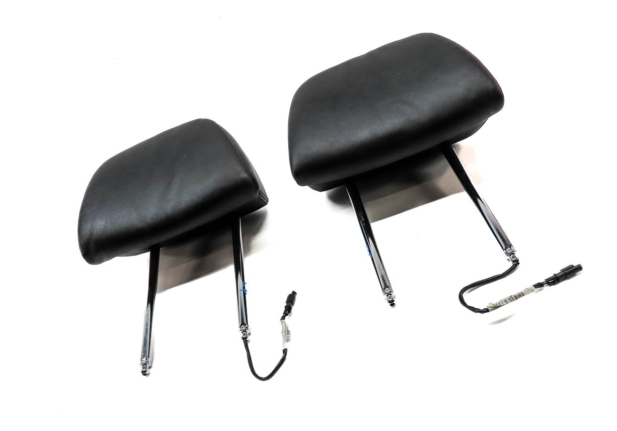Thumbnail 3: 13-15 BMW 7 SERIES F01 FRONT LEFT DRIVER & RIGHT PASSENGER HEADREST SET2 (Black)