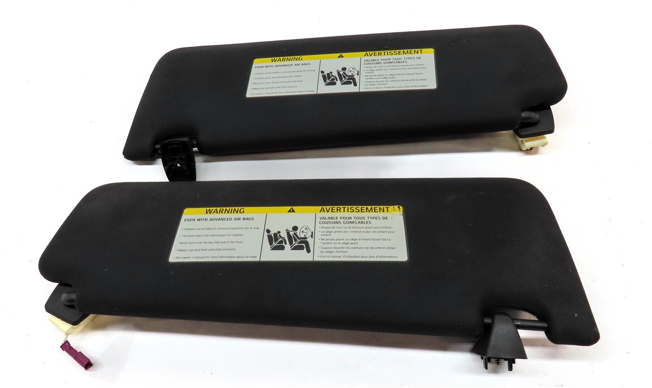Thumbnail 5: 2009-2015 BMW 740i 750i 760i B7 (F01) FRONT LEFT & RIGHT SUN VISOR SET (Black)